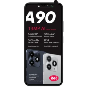 CELULAR ITEL A90 (3+5) 8+ 128 GB NEGRO